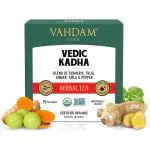 VAHDAM - Organic Ayurvedic Kadha Tea 15 TB | Herbal Tea for Immunity | Desi Kahwa |Grandma's Kadha with Tulsi, Amla, Turmeric, Ginger, Black Pepper, Fennel, Cumin and Cloves - 15 Ayush Kadha Tea bags