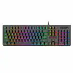 Redragon Dyaus K509 Wired Semi Mechanical Gaming Keyboard With 7 RGB Backlit Colors On Keys And Without Edge Side Light Illumination (Black)