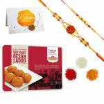 Dry Fruit Besan Ladoo (Laddu) 400g | Rakhi Greeting Card | 2 Rakhis |