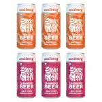 Coolberg Non Alcoholic Beer Assorted Flavors 300ml CANs - Pack of 6 (300ml x 6) Peach & Cranberry