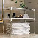 Wheel Crew Stainless Steel, Plastic 2 Tier Multipurpose Storage Rack