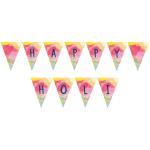 Festiko Happy Holi Banner (Design 4), Holi Banner for Holi Celebration, Holi Decorations, Colourful Banner for Holi Party (Set of 1)