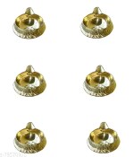 CRAFT WORLD Kuber Deep, Dipa - Pack of 6 Brass,Table Diya Set Puja Articles