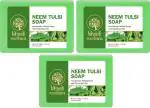 MeriBana Neem & Tulsi Handmade Bath Soap (3 x 125 g)