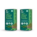 Organic Tattva 200 Gram Wheat Grass Powder| Tin Immunity Boosting and Naturally Detoxifying |Superfood Supports Healthy Metabolism Pesticide and Chemical Free| (100 Gram 2 Packs)