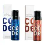 Wild Stone CODE Copper & Titanium No Gas Long Lasting Body Perfume Combo for Men 120ml (Pack of 2)
