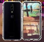 Realcase Clear, White Glass Bumper Case Cover For Oneplus 6T