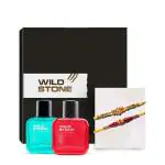 Rakhi Gift Pack for Brother- Ultra Sensual and Edge Perfume (30ml each) with 2 Rakhi