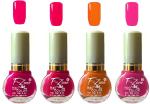 OUR Beauty Multicolor Extra Shine Long Wear Durable Nail Polish Ks56, 24 ml (Pack Of 4)
