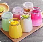 Cracker Transparent Glass Jar With Lid For Yogurt,Milk, Parfait, Spices And More 100ml (Pack Of 6)