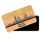 Dhcrafts Orange Metal Poland Warsaw Printed Fridge Magnet, 8.6 X 5.4 Cm