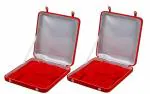 atorakushon Jewelry Set Velvet Box Necklace Pendant Earring Ring Bracelet Pearl Storage Holder Display Box for Wedding Engagement Anniversary Red 2pcs