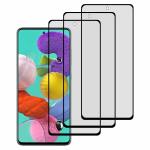 Kite Digital Samsung A51/A51 (5G) Matte Finish (Black) Tempered Glass Screen Protector with Edge to Edge Coverage - Easy Installation Kit (Pack of 3)