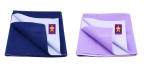 naughty baby Fleece Baby Bed Protecting Mat Combo (Royal Blue, Purple, Medium)