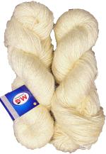 Simi Enterprise Cream Wool Shiny Wool Hank Hand Knitting Wool, Art Craft Soft Fingering Crochet Hook Yarn, Needle Knitting Yarn Thread Dyed, 400 G
