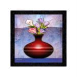 PnF Wood Framed Poster Of Flower-0505, 13 X 13 Inch