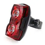 Strauss Black Plastic Dual LED Bicycle Rear Tail Light