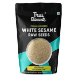 True Elements Raw White Sesame Seeds 150gm - 100% Clean and Nutural White Til | Safed Til for Eating