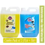 DOC HIM Lemon Disinfectant surface cleaner + Glass & Multi-Surface Cleaner Combo (5Ltr + 5ltr)
