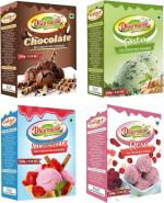 Dharmasut Chocolate + Pista + Strawberry + Rose Instant Ice Cream Mix Powder 400 g (Pack of 4)