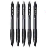 Uni-ball Click Gel X SGR7 0.7 mm Retractable Gel Pens, Black Ink, Pack of 5