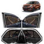 Kingsway Car Magnetic Sun Shades Curtains for Maruti Suzuki Celerio, Model Year : 2021 Onwards, Half Cut in Front Window with Rear Windshield, Color : Black, Cotton Mesh, Complete Set of 5 Piece