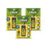 Crux Suraksha Spray (200 Spray) Pack of 3|Spray on mask,Pillow, Han-chief,Cloth Mask|With herbs like Tulsi oil, Pudina oil, Lavang oil, Niligiri oil |Helps in relieving cold,cough & bronchitis when inhaled