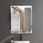 The Deqor Frameless Bevelled Glass / Wall Mirror For Bathroom / Wall Mirror For Bedroom / Mirror For Room - Rectangle Shape (18 X 24 Inch ) ( BM1824A1)