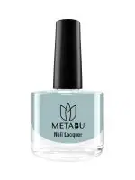 METABU Highly Pigmented and Long Lasting Nail lacquer , Super Glossy Finish , Non-Chipping , Non-Smudging , Cruetly Free , Gel Effect , Quick Drying Nail Polish , 8 ml LIGHT BLUE SHADE , Color - 34 CELADON
