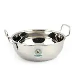 Coconut Mirror Finish Stainless Steel Induction Kadai 2.5 L