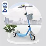 DASH Noddy Scooter for Kids 3+ Adjustable Height, Storage Basket, Bell, Non Slipable Wheels(Capacity 25kg, Blue)