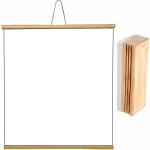 SRIRATNA Non Magnetic 1.5x2 Feet, 1 Piece Roll up Wooden White Board/ Marker Board for Child and Teaching with Wall Hanging for Kids (18 Inches x 23 Inches) and 1 Premium Wooden Duster (Pack of 1 Set)