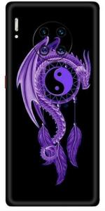aadia Huawei Mate 30 Pro Matte Vinyl Ying Yang Printed Mobile Skin Sticker with Scratch Resistant Lamination