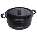 DAIFORT Aluminium Non-Stick 15 Litre Biriyani Pot with Premium Steel Lid 36 Cm, Non Induction Base Biriyani Pot with Bakelite Lid Holder, 3 Layer Non-Stick Coating, Double Side Bakelite Handles, Superior Heat Distribution
