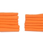 RiSE N SHiNE Cleaning Cloth, Napkins for Home and Kitchen, Mop, Cotton Duster, Multipurpose and Highly Absorbent, Size 17 x 18 cm, 120 GSM, Orange, Pack of 12