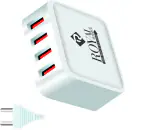 Royal Mobisol The Way Of Success K-4 Fast Charger | 4.4 Amp | Quad USB Port | Turbo Charger | Elegant Design | Compatible with All Android and iOS Devices