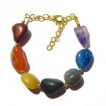 Gemstone 7 Color Tumble 7 Chakra Bracelet