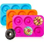 Zollyss Multicolor Silicone Round Shape Donut Mould Making Mold Pan