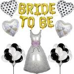 Toyxe Multicolor Aluminium Bride To Be Letter Foil Balloon, Heart Foil Balloon, Bride Dress Foil Balloon, Latex Balloons Combo