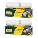 WRAP WINKS Multipurpose Food Wrapping Paper 45+5 Meter Greasproof Breathable and Plastic Free Keeps Food Fresh - White (Pack of 2) (45+5 Meter)