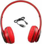 G2L BEST PRICE Wireless Bluetooth Headphone with HD Sound and Bass (RED On the Ear) Bluetooth Headset (Red, On the Ear)