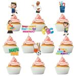 Festiko Happy Teachers Day Cupcake Toppers For Teachers Day Party Decoration, Teachers Day Celebration, 10 Pcs Cupcake Toppers, Party Celebration Cupcake Toppers