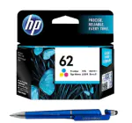 HP 62 Tri-color Original Ink Cartridge With ITGLOBAL 3in1 Multi-Function Pen