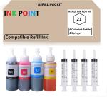 INK POINT Refill HP DeskJet 2331 with HP Cartridge 805 803 680 678 818 802 901 703 704 46 21 22 27 28 5657 Multicolor Ink Bottle 100 ml pack of 8