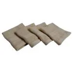 Giza COTTON Face Towel | Gym Towel for Men | Soft Towel for Women | Turkish Towels | Color - Cream| Pack of 4