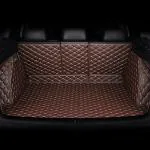 Autofurnish Brown Faux Leather Full Dicky Coverage Car Trunk Mats For Tata Nexon