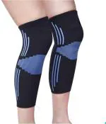KUDIZE Knee Support Cap Brace/Sleeves Pair For Sports, Pain Relief, Knee Compression Support, Exercise, Running, Cycling, Knee Cap Guard Brace For Men And Women (1 Pair) (Large)