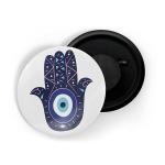 Dhcrafts Blue Metal Evil Eye D2 Printed Fridge Magnet, 5.8 Cm