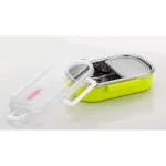 KARTUNBOX Lunch Box Rectangular Shape Stainless Steel Hot Insulated Lunch Tiffin Box Container with Transparent Lid-710 ML(Random Color)