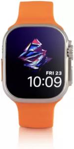 Chronos Smart Calling, Longer Battery, Heart rating Monitor, Waterproof ,Touchscreen Smartwatch (Orange Strap, Medium)